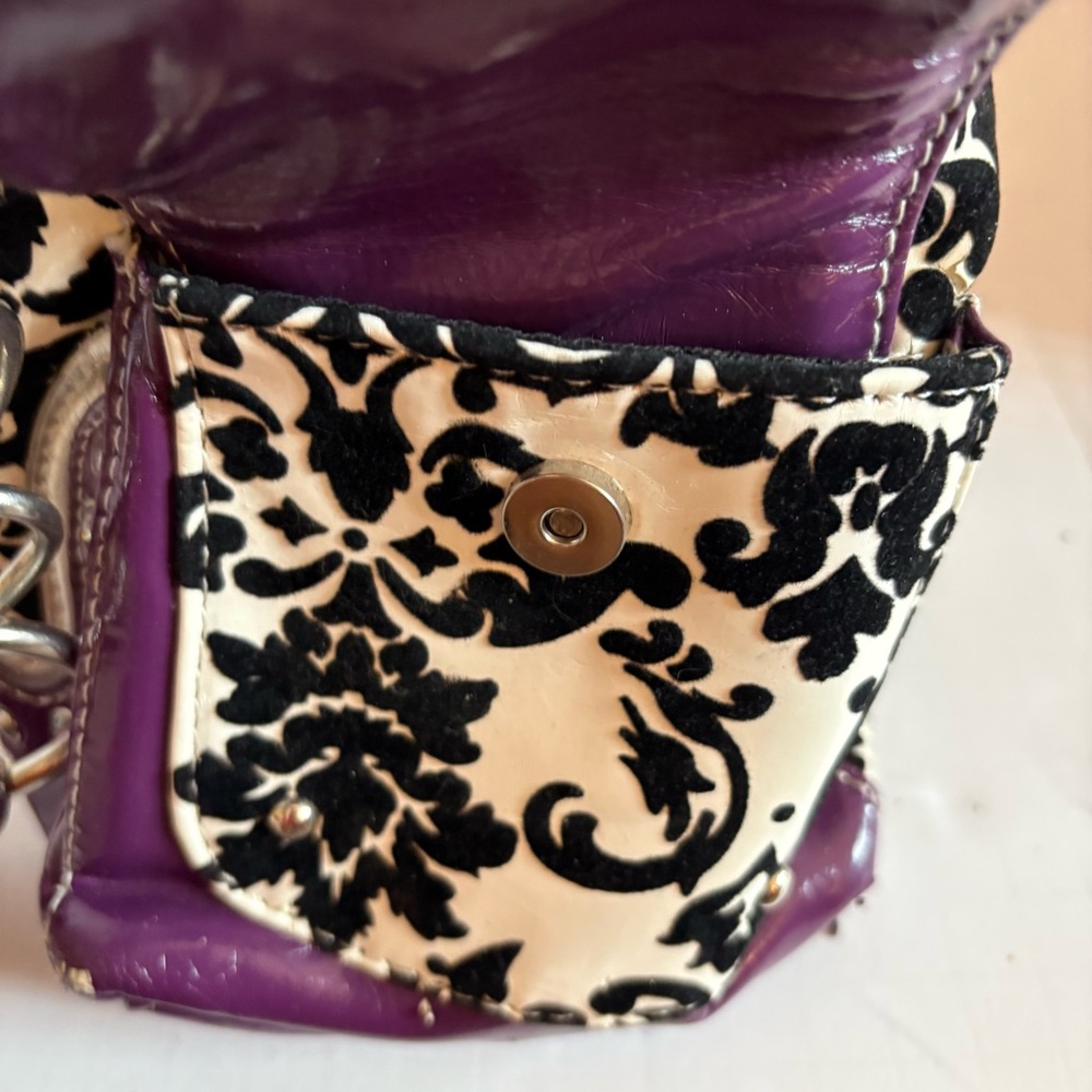 Elegant Purple and Black Women's Bag Set - Picture 12 of 13